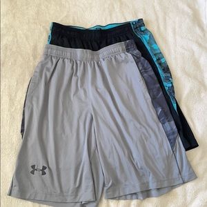 Lot of 2 under armour exercise shorts medium